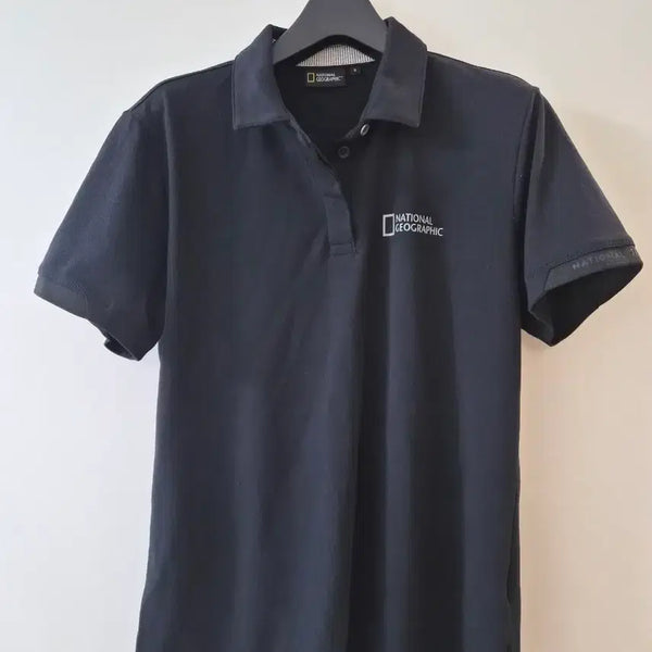 [BUNJANG] National Geographic Black Polo T-Shirt Size S / 내셔널지오그래픽 반팔 카라티 블랙