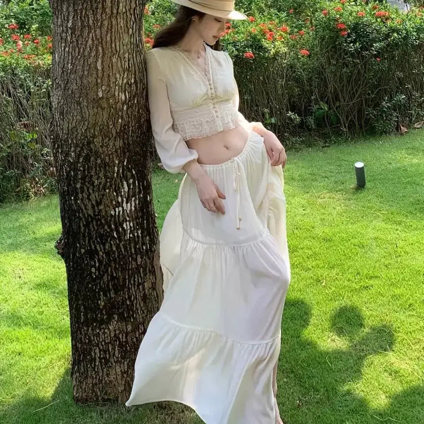 [BUNJANG] La Lune du Ciel Two-Piece Dress (Freesia Wear) / (택ㅇ새상품/목요일까지만 판매) 라룬듀시엘 투피스 원피스 (프리지아 착용)