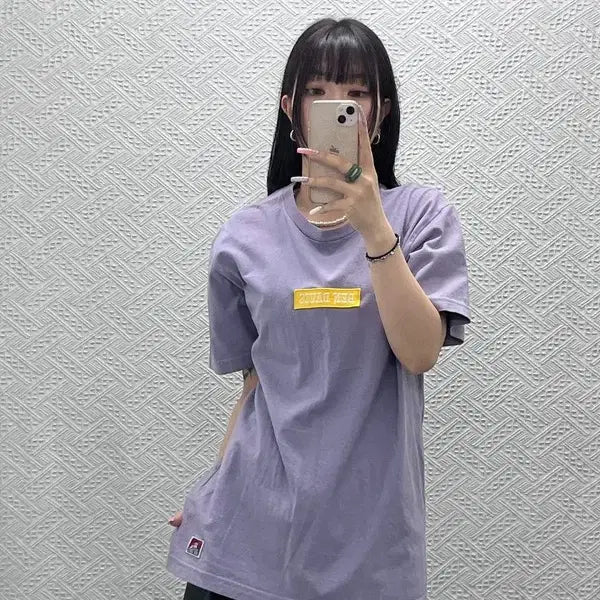 [BUNJANG] Ben Davis Retro Y2K Color Logo Short Sleeve T-Shirt Lavender L / 벤 데이비스 레트로 Y2K 라벤더 우베코어 컬러로고 반팔티 L C13386