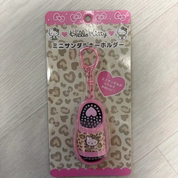 [BUNJANG] Hello Kitty GoGo Girl Leopard 90s Acupressure Slipper Keychain Strap Holder / 헬로키티 고고걸 호피 90s 지압슬리퍼 키링 스트랩 키홀더