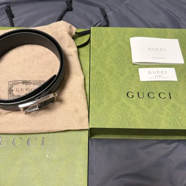[BUNJANG] Gucci Micro Guccissima Belt Full Set / {A+/85} 구찌 마이크로시마 벨트 풀구성