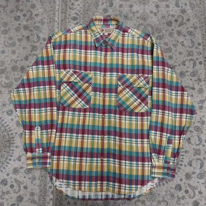 [BUNJANG] Japanese Workwear Flannel Checkered Shirt Medium / jpn. 워크웨어 플란넬 체크 셔츠 M (100-105)