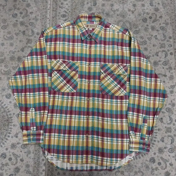 [BUNJANG] Japanese Workwear Flannel Checkered Shirt Medium / jpn. 워크웨어 플란넬 체크 셔츠 M (100-105)