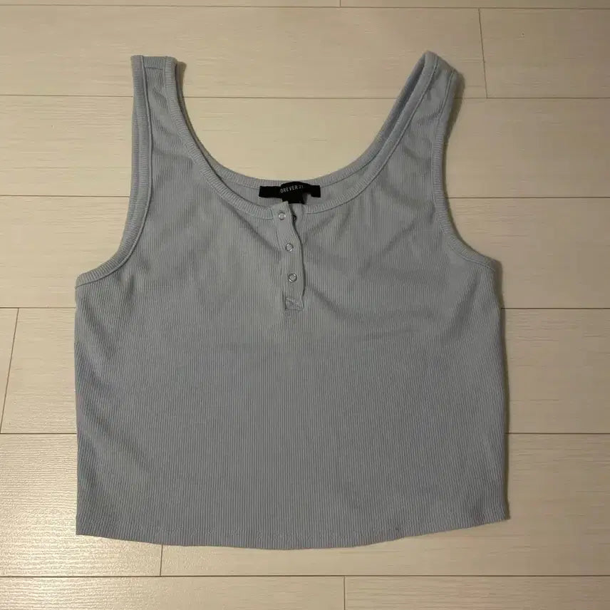 [BUNJANG] Forever 21 Sky Blue Cropped Tank Top / 포에버21 하늘색 탱크탑