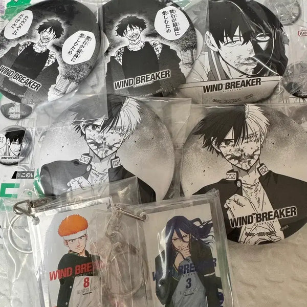 [BUNJANG] Wind Breaker 5th Anniversary Lottery E & F Prize Acrylic Badge & Keychain Set / 윈드브레이커 원작5주년 쿠지 E상, F상 팝니다