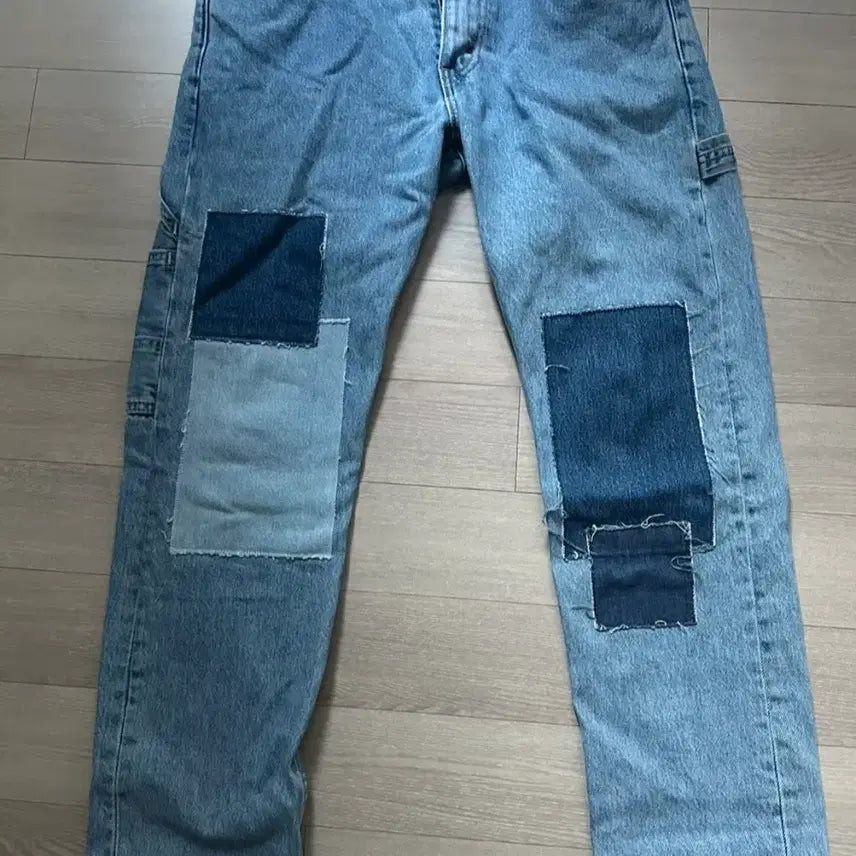 [BUNJANG] Levi's 502 Patchwork Denim Pants / 리바이스 502 패치워크 데님팬츠
