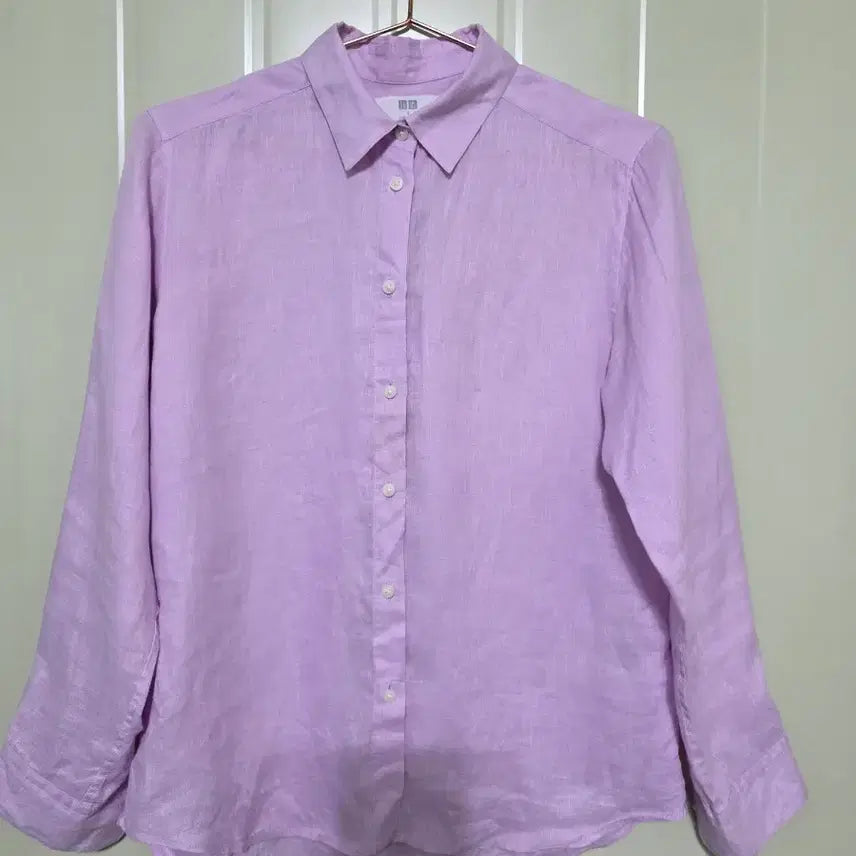 [BUNJANG] Uniqlo Linen Shirt Lavender / 유니클로 린넨 셔츠 라벤더