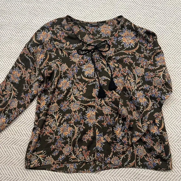 [BUNJANG] ZARA Trafaluc Pattern Blouse S / ZARA 트라팔룩 패턴 블라우스 S