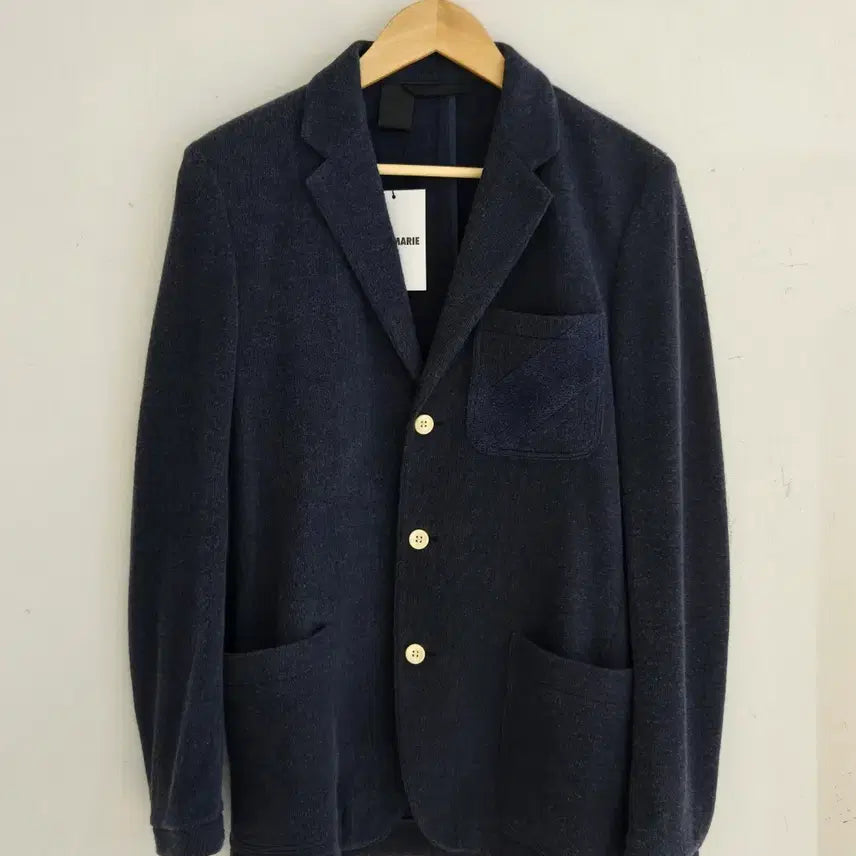 [BUNJANG] Mister Hollywood Deep Blue Knit Jacket / 미스터 할리우드 자켓