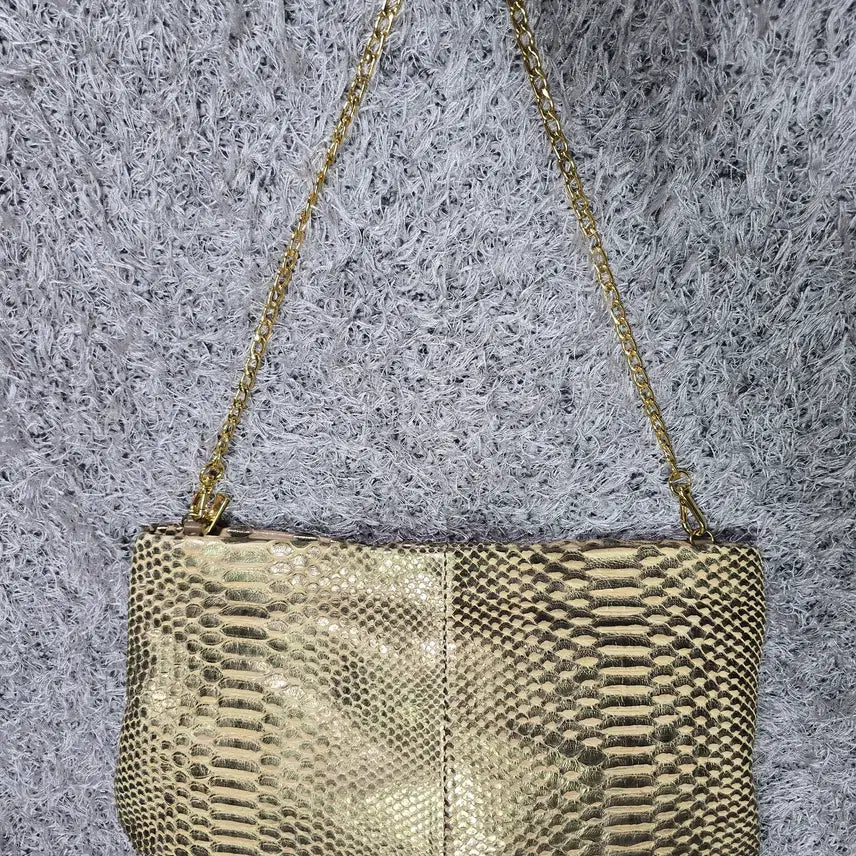 [BUNJANG] DEVI KROELL Python Chain Shoulder Bag / DEVI KROELL 파이톤 클러치백 체인 숄더백