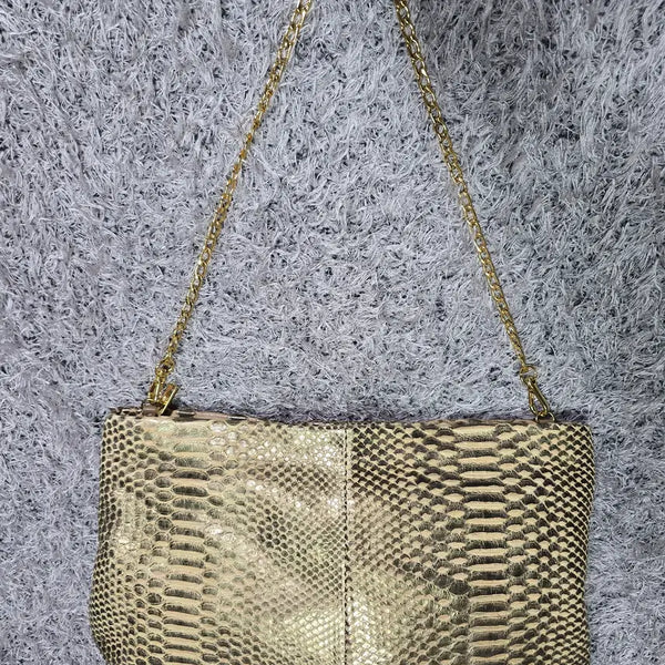 [BUNJANG] DEVI KROELL Python Chain Shoulder Bag / DEVI KROELL 파이톤 클러치백 체인 숄더백