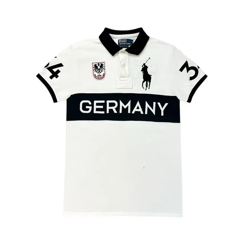 [BUNJANG] Polo Ralph Lauren Chief Keef Germany Flag Collar T-Shirt / 폴로랄프로렌 치프키프 독일 카라티