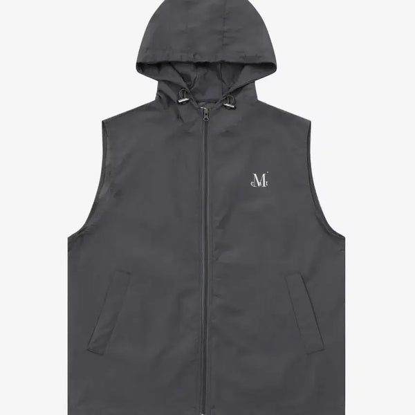 [BUNJANG] Musent Tech Nylon Hooded Vest Anorak Windbreaker Gilet / 무센트 테크 나일론 후드 베스트 민소매 아노락 바람막이 조끼