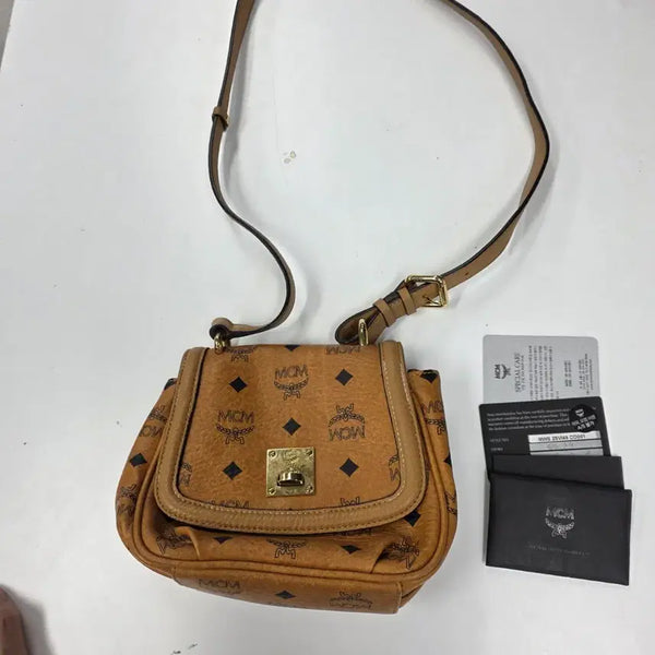 [BUNJANG] MCM Visetos Leather Shoulder Bag Brown / MCM 비세토 레더 숄더백 브라운