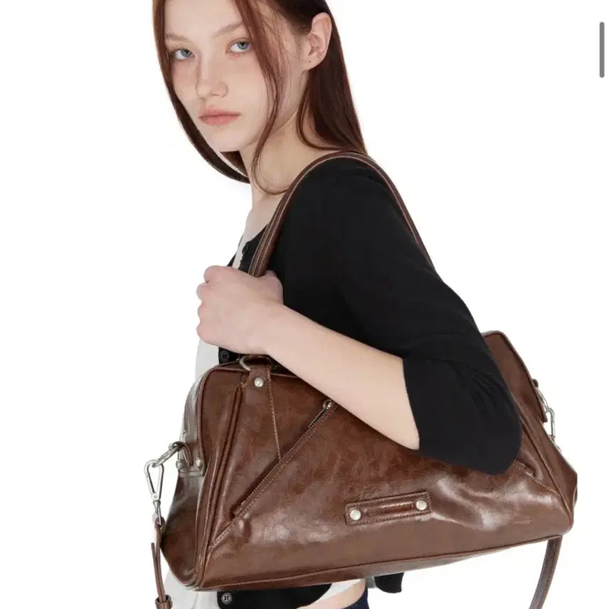 [BUNJANG] SUNBUN PROJECT M.O.S Bag Brown Faux Leather / 썬번프로젝트 모스백 브라운 Faux Leather M.O.S Bag