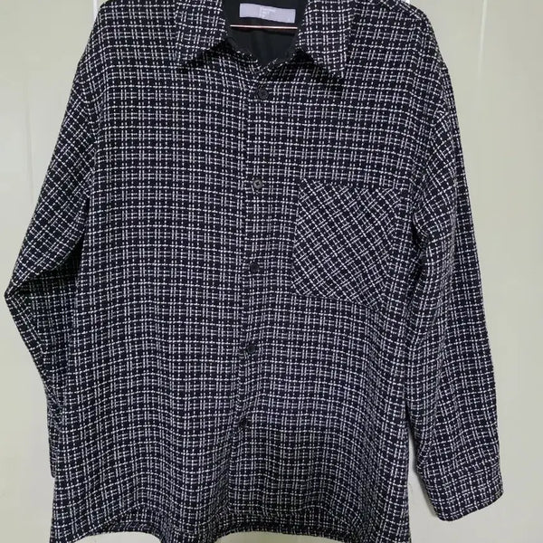 [BUNJANG] 8 Seconds Tweed Check Shirt L / 8세컨즈 트위드 체크 셔츠 L