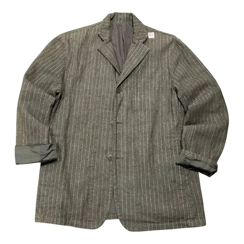 [BUNJANG] Smith American Cotton Pinstripe Work Blazer Jacket / (바배) 스미스아메리칸 코튼 핀스트라이프 워크 블레이저 자켓