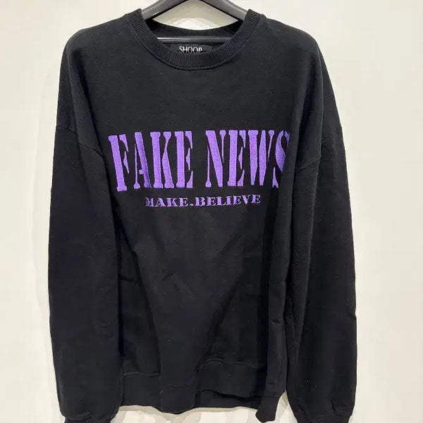 [BUNJANG] SHOOP 'FAKE NEWS MAKE.BELIEVE' Print Sweatshirt L / [L] SHOOP FAKE NEWS MAKE.BELIEVE' 프린트 스웨트셔츠
