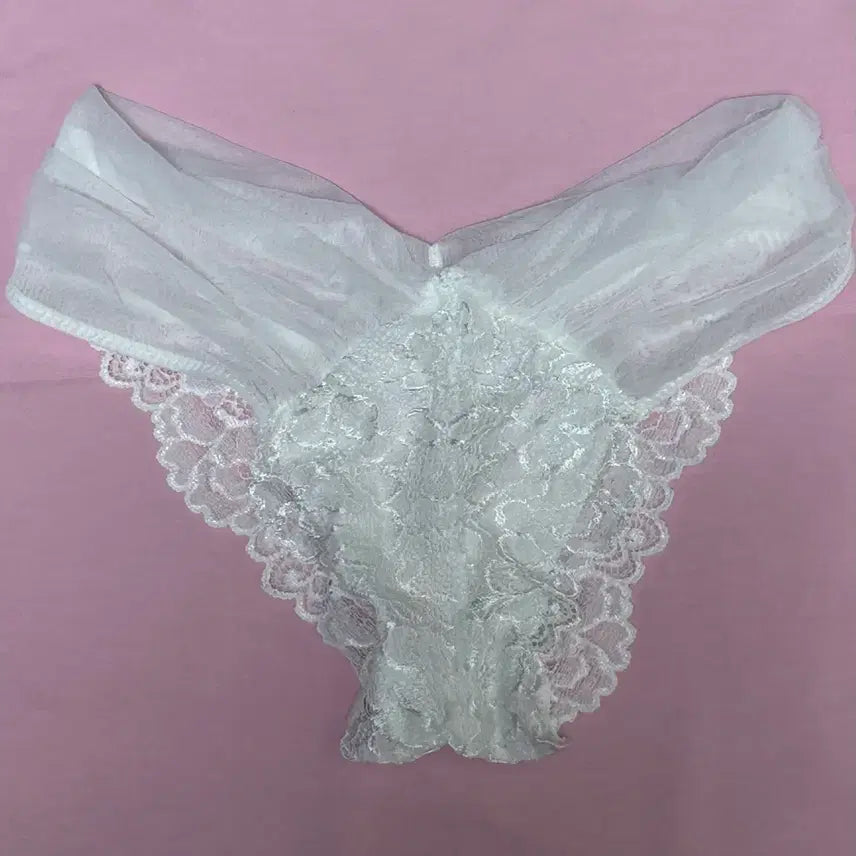 [BUNJANG] Aimée Feel Tulle Lace Half Back Panty / 에메필 튈 레이스 하프백 팬티