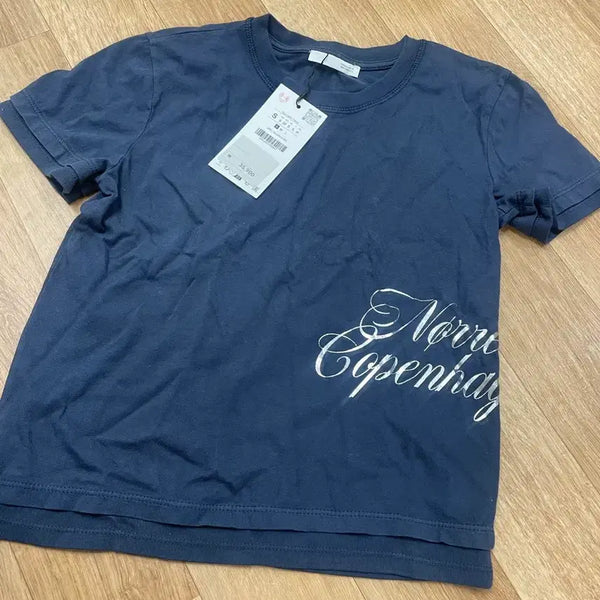 [BUNJANG] Zara Navy Short Sleeve T-Shirt Size S / 미착용!! 자라 네이비 반팔티 / 정가 35,900