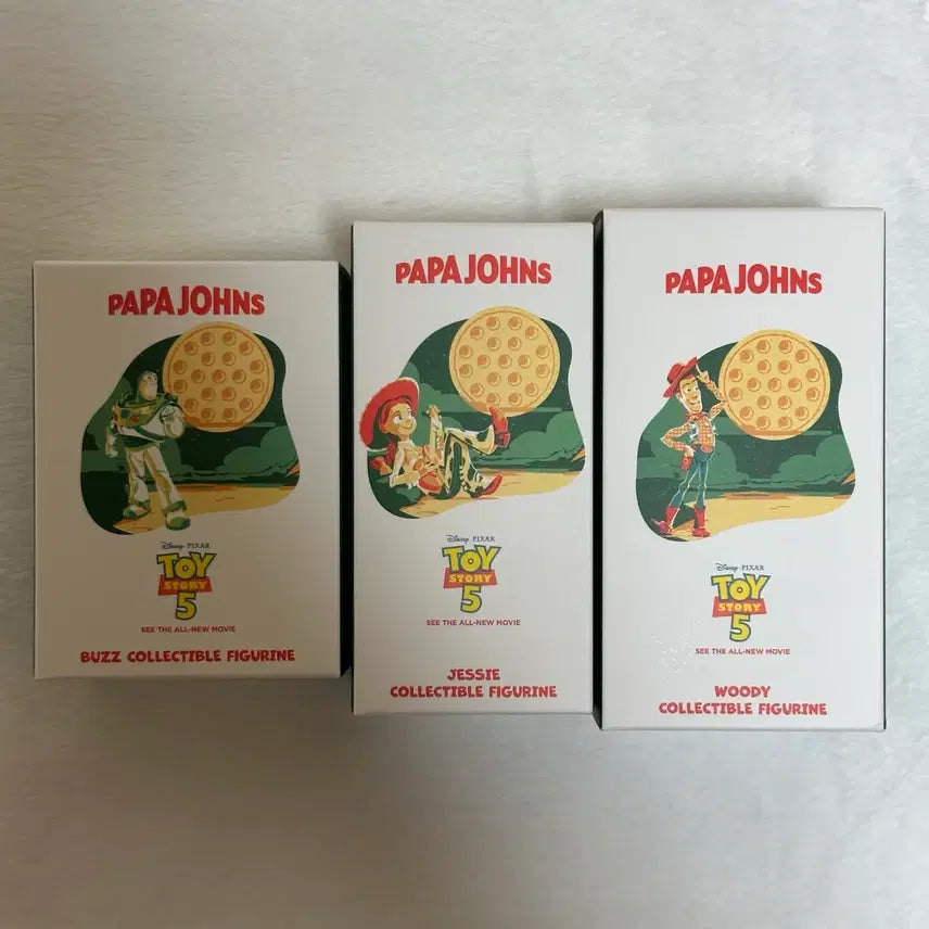 [BUNJANG] Papa John's Toy Story Buzz Lightyear, Jessie, and Woody Figure Set / 파파존스 토이스토리 버즈 제시 우디 피규어 세트