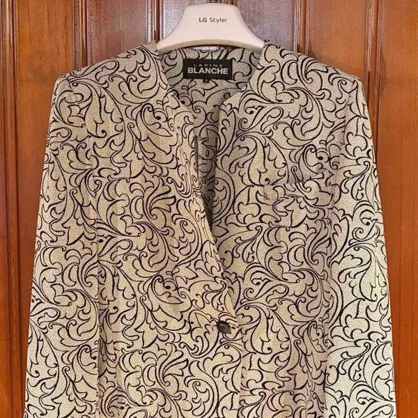 [BUNJANG] Lapin Blanche Patterned Jacket / 라핀블랑쉬 패턴 자켓 Japan