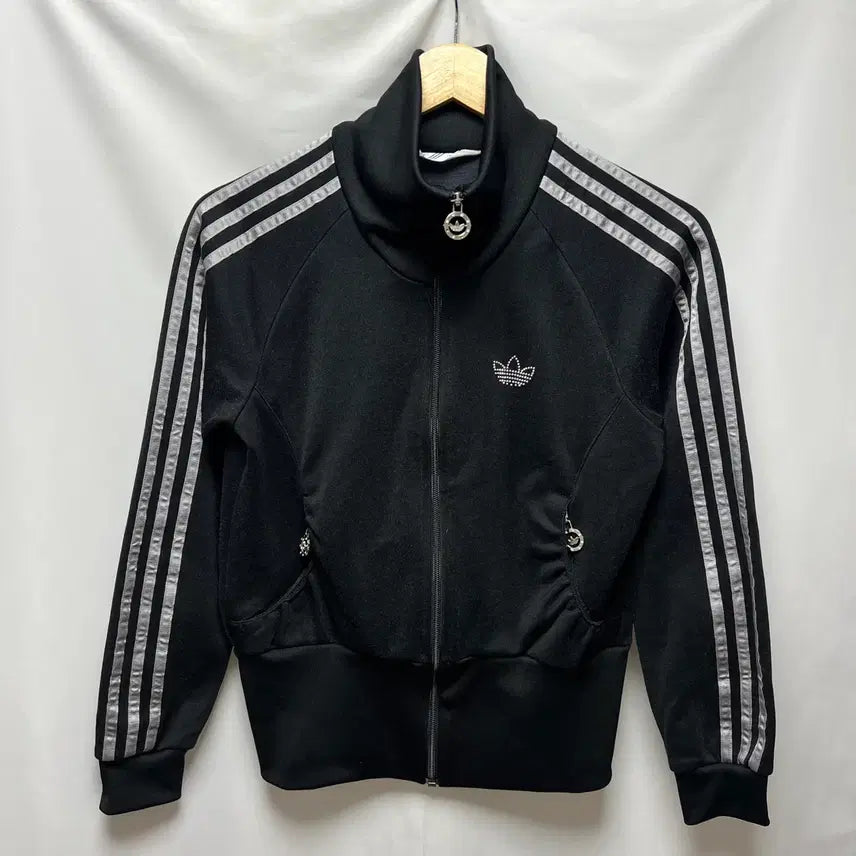 [BUNJANG] Adidas Firebird Cubic Glitter Black-Gray Track Top Jersey Size 90 / [정품/90] 아디다스 파이어버드 큐빅 글리터 블랙그레이 트랙탑 져지