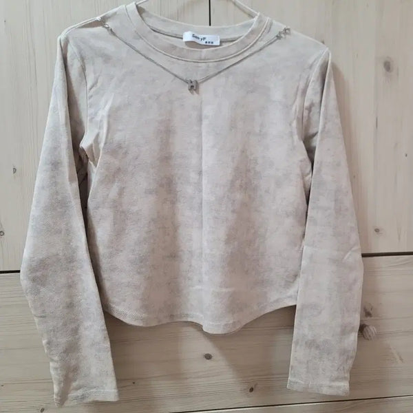 [BUNJANG] Vintage Y2K Cropped Long Sleeve Top / [s~m] 빈티지 y2k 크롭 긴팔티