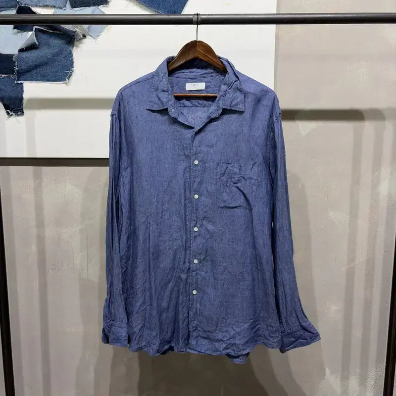 [BUNJANG] Uniqlo Linen Shirt (XL) / (115) 유니클로 빅사이즈 린넨 셔츠 남방