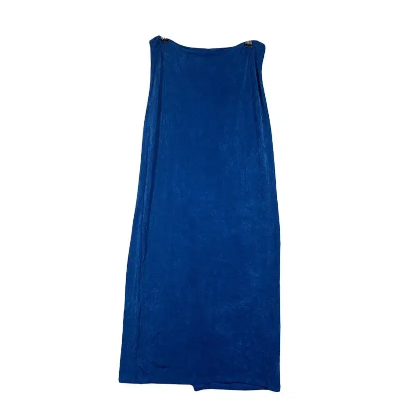 [BUNJANG] Beginning Boutique Cobalt Blue Side Slit Long Skirt Polyester Blend / 비기닝 부티크 코발트 블루 사이드 슬릿 롱 스커트 [12] 폴리에스터 혼방 롱스커트/맥시스커트/블루스커트/슬릿스커트/밴딩스커트/비기닝부티크/캐주얼룩/휴양지룩/리조트룩