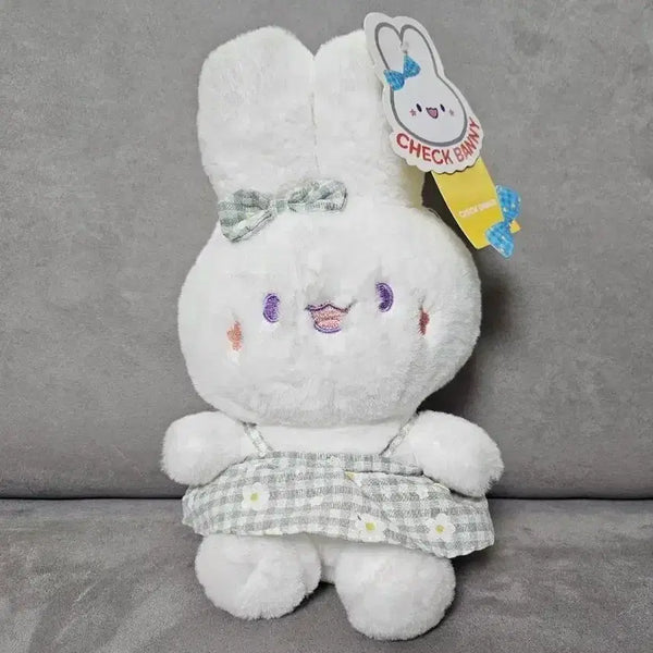 [BUNJANG] Checkered Rabbit Medium Plush / 체크 토끼 중형 인형