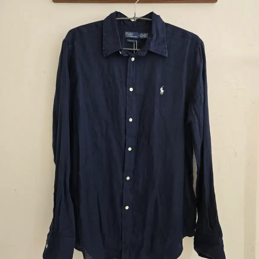 [BUNJANG] Polo Ralph Lauren Linen Shirt Navy Size 40 / 폴로 랄프 로렌 린넨 셔츠