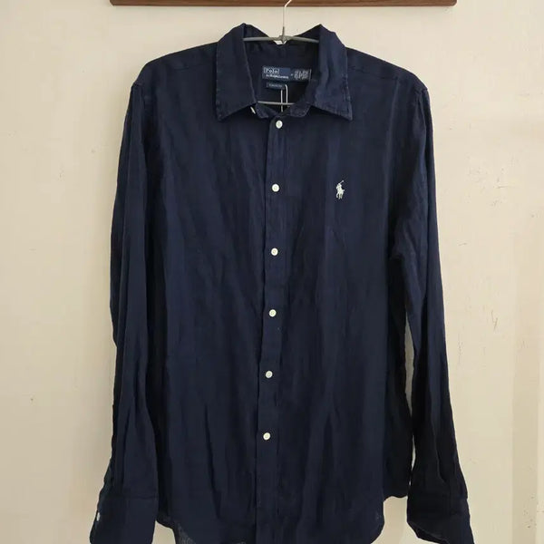 [BUNJANG] Polo Ralph Lauren Linen Shirt Navy Size 40 / 폴로 랄프 로렌 린넨 셔츠