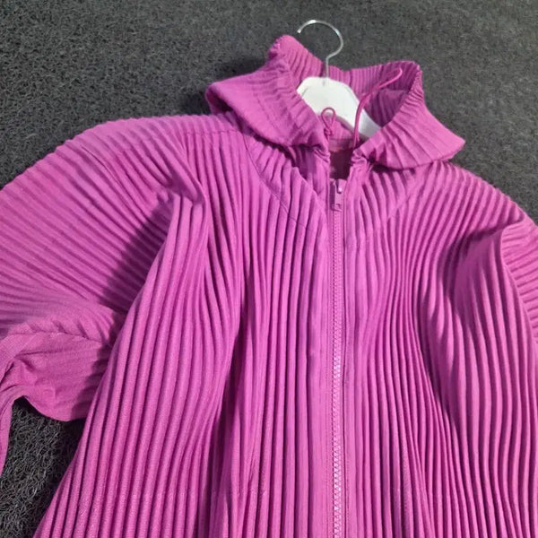 [BUNJANG] Ravita Junco Pleated Zip-Up Jacket Pink / 라비타준코 플리츠 집업 자켓 핑크