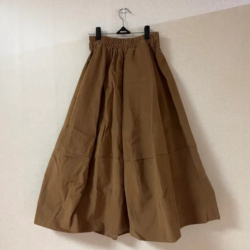 [BUNJANG] Brown Banding Long Skirt / (무배) 브라운 밴딩 롱 스커트 치마