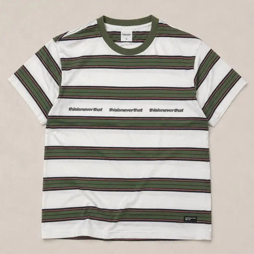 [BUNJANG] Thisisneverthat Striped Round Short Sleeve T-Shirt M / Thisisneverthat 디네뎃 스트라이프 라운드 반팔 P654