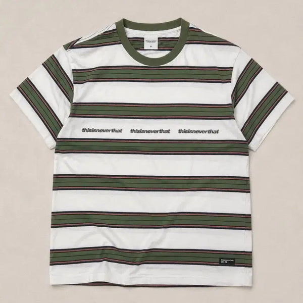 [BUNJANG] Thisisneverthat Striped Round Short Sleeve T-Shirt M / Thisisneverthat 디네뎃 스트라이프 라운드 반팔 P654