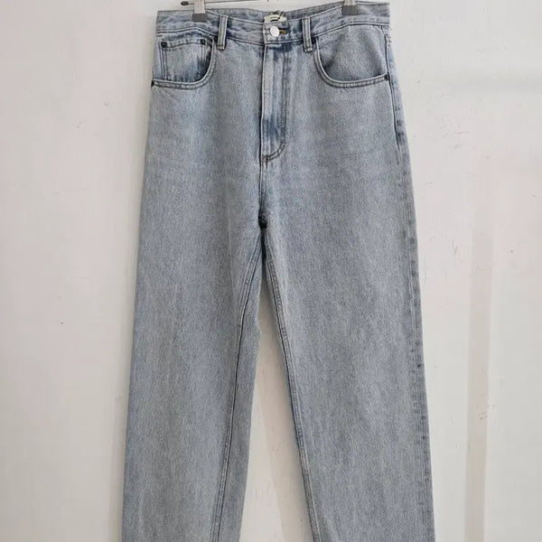 [BUNJANG] Shop M Light Wash Cotton Denim Pants / 샵엠 데님 팬츠