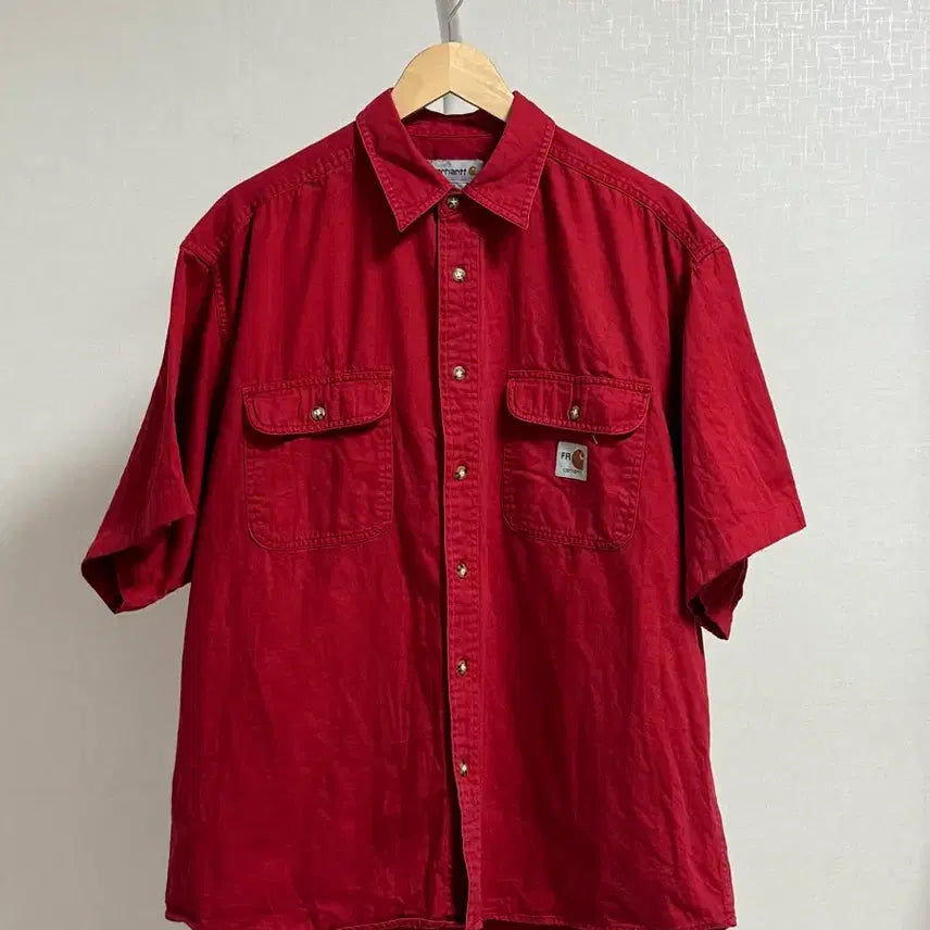 [BUNJANG] Carhartt Short Sleeve Shirt Red XL / (XL)칼하트 반팔셔츠 레드