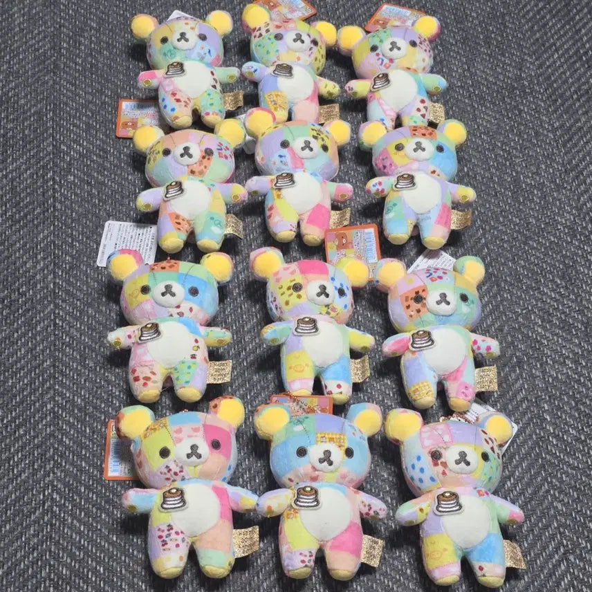 [BUNJANG] Rilakkuma 20th Anniversary Patchwork Keychain / 리락쿠마 20주년 패치워크 키링
