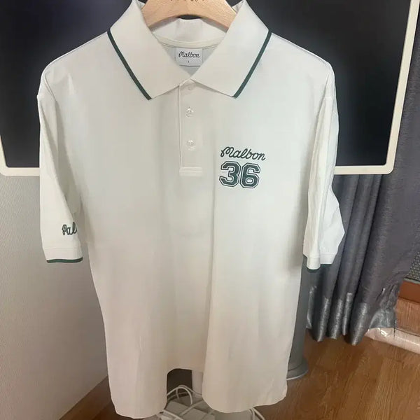 [BUNJANG] Malbon Golf White Logo & Character Polo Shirt L / 말본 골프복 판매합니다