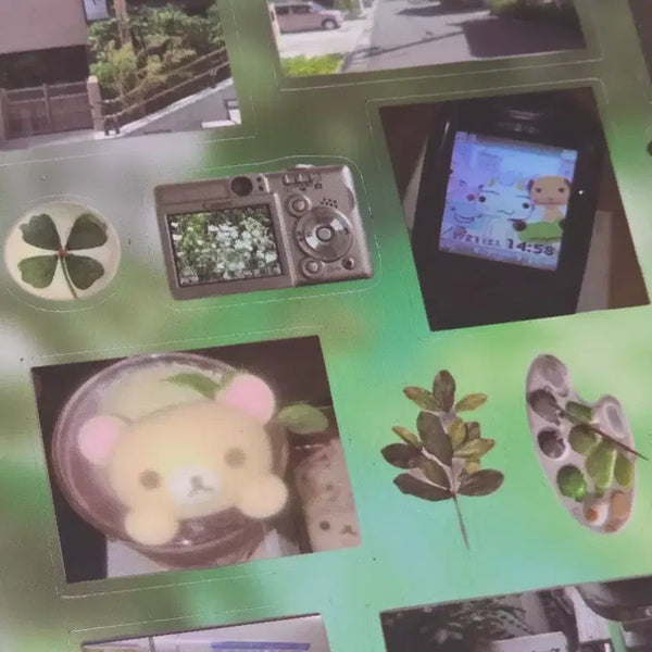 [BUNJANG] Y2K Green Core Apple Clover Landscape Sticker Set / y2k 그린코어 초록 풍경 여름 사과 일본여행 다꾸 스티커 행운 클로버
