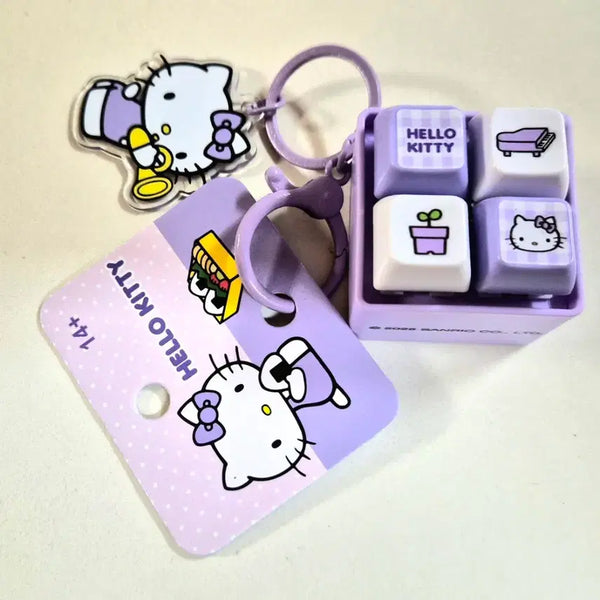[BUNJANG] Hello Kitty Keyboard Keycap Keychain / 헬로키티 키보드 키캡 키링