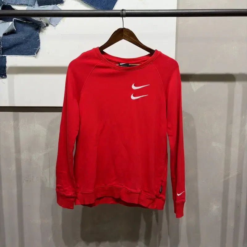 [BUNJANG] Nike Double Swoosh Sweatshirt Long Sleeve T-Shirt / (95) 나이키 더블스우시 맨투맨 긴팔티
