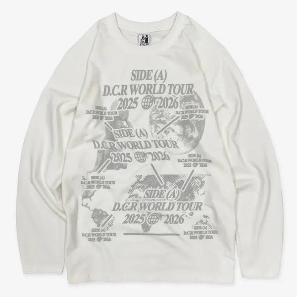 [BUNJANG] DBYCLUBS World Tour Long Sleeves (White Gray) / 디바이클럽로버스 World Tour Long Sleeves (White Gray)