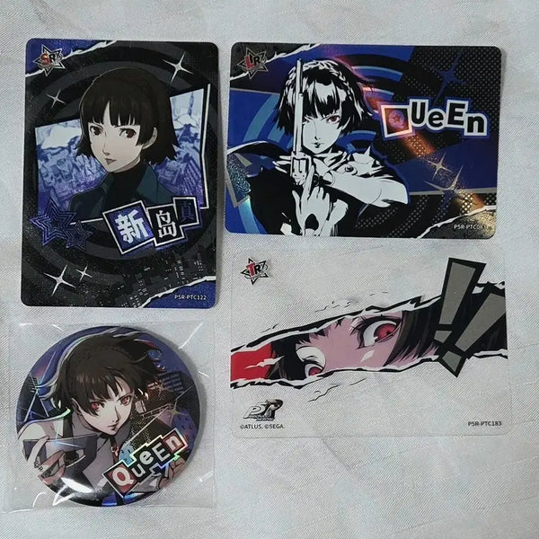 [BUNJANG] Persona 5 Makoto Niijima Card Can Badge Set / 페르소나 5 마코토 카드 캔뱃지