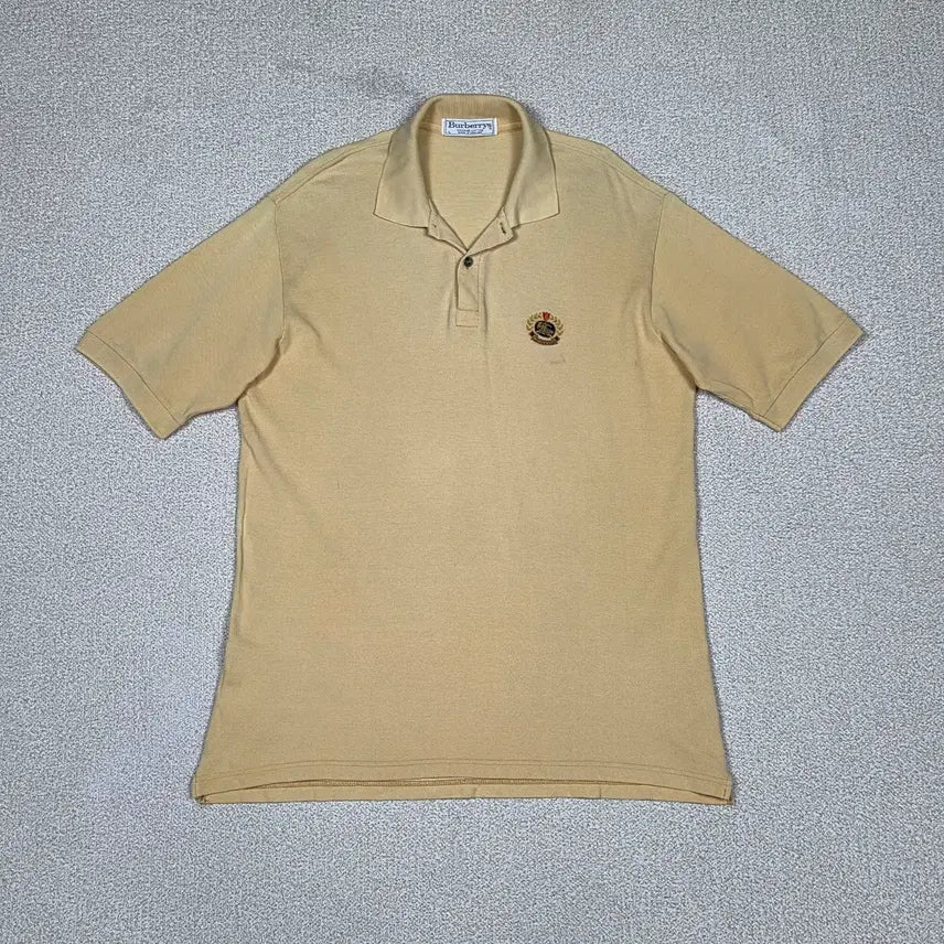 [BUNJANG] Burberry Crest Horseferry Print Pique Short Sleeve Polo Shirt / [버버리] 크레스트 호스마크 피케 반팔 카라티 | S00570