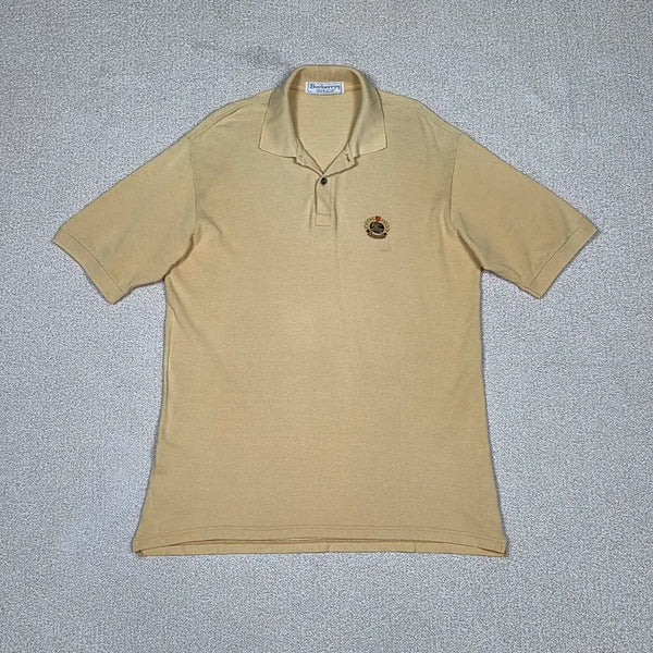 [BUNJANG] Burberry Crest Horseferry Print Pique Short Sleeve Polo Shirt / [버버리] 크레스트 호스마크 피케 반팔 카라티 | S00570