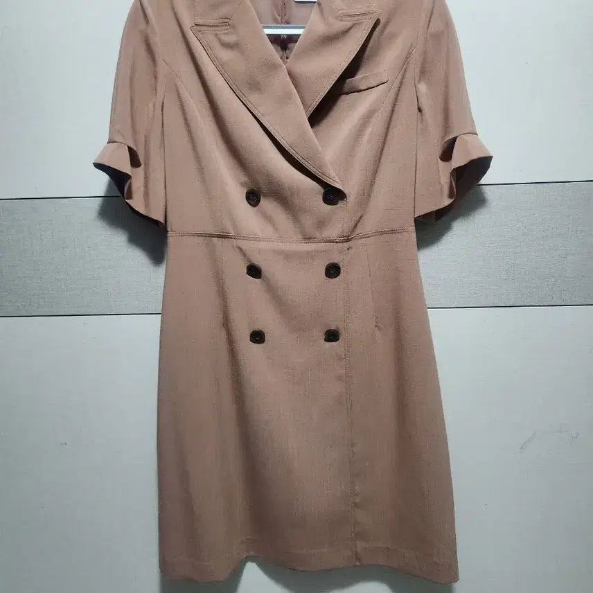 [BUNJANG] LINE ADDITION Double-Button Dress Size 66 / LINE ADDITION 더블버튼 원피스 66사이즈