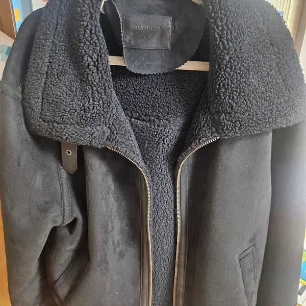 [BUNJANG] Brentwood Fleece Mustang Jacket Black XL / 브렌트우드 양털 무스탕 자켓 블랙 XL